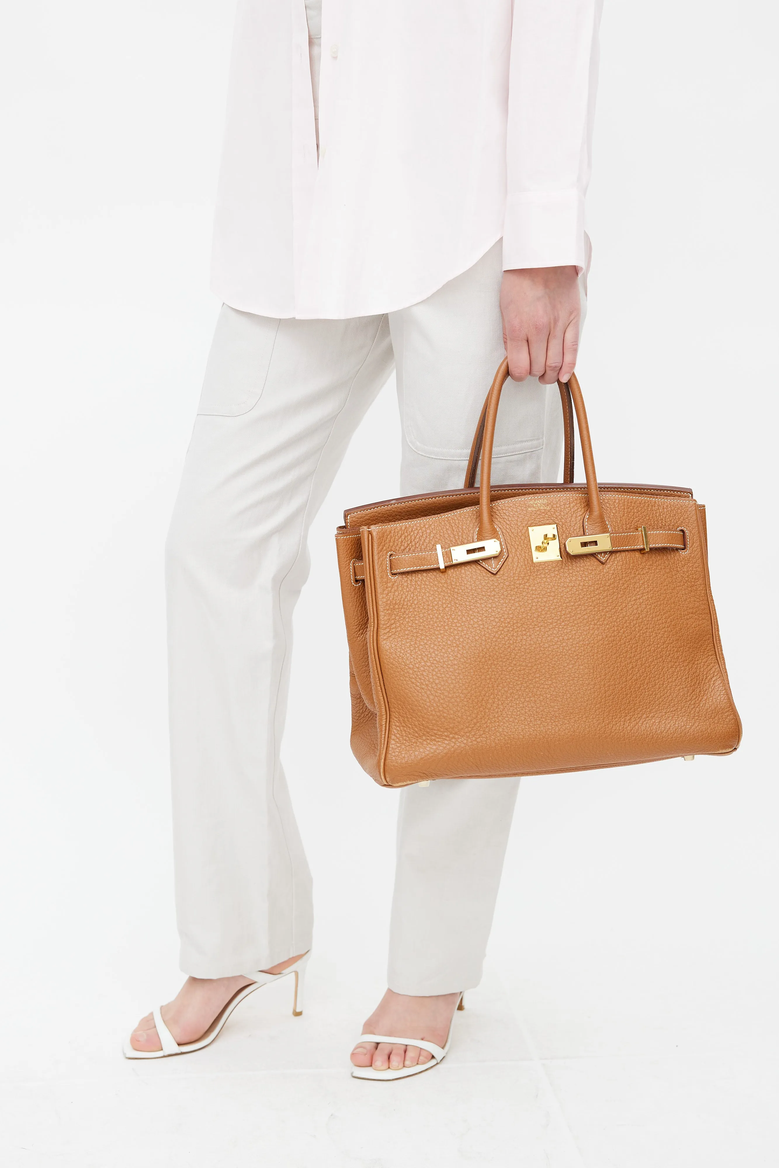 2008 Gold Clemence Birkin 35 Bag