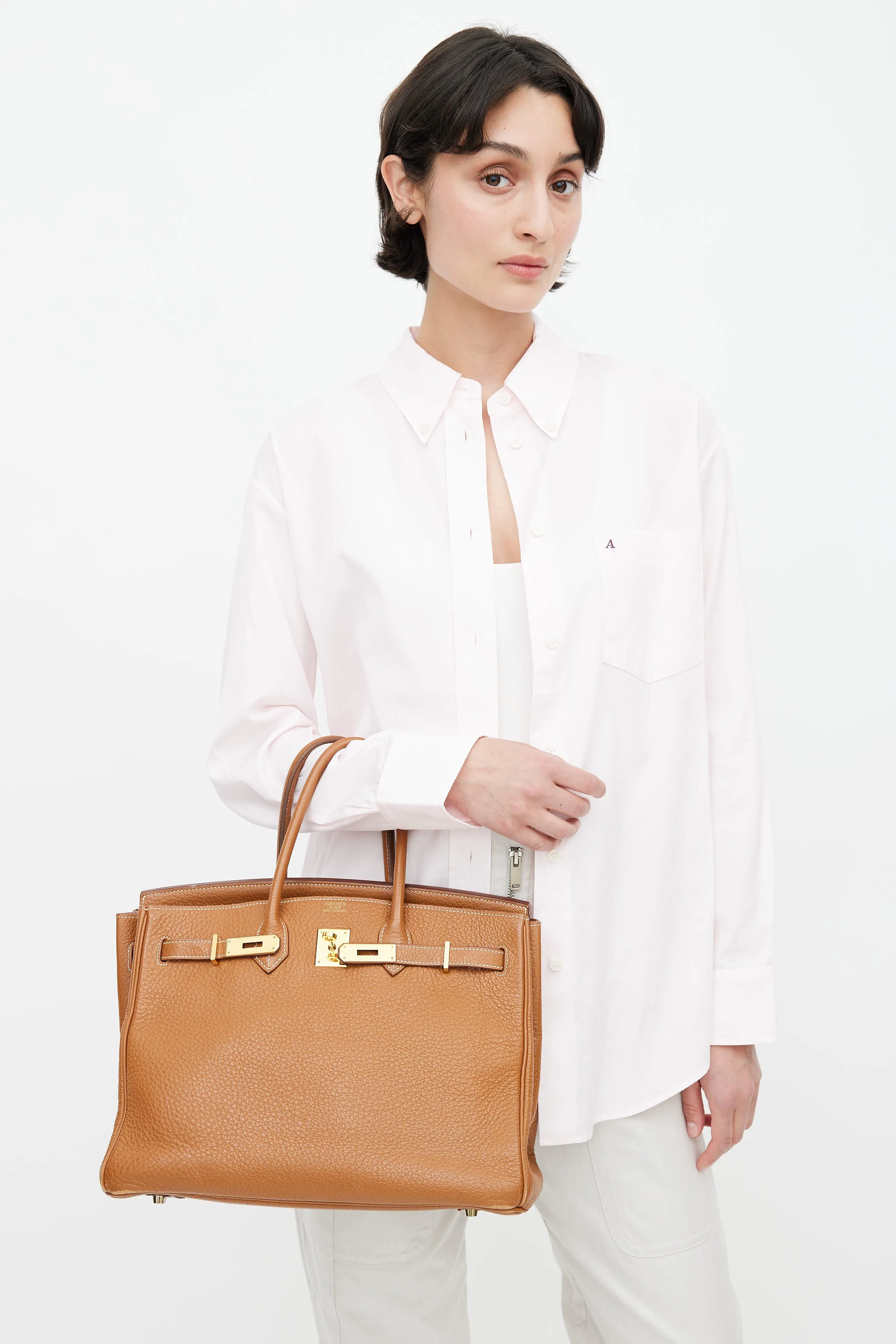 2008 Gold Clemence Birkin 35 Bag