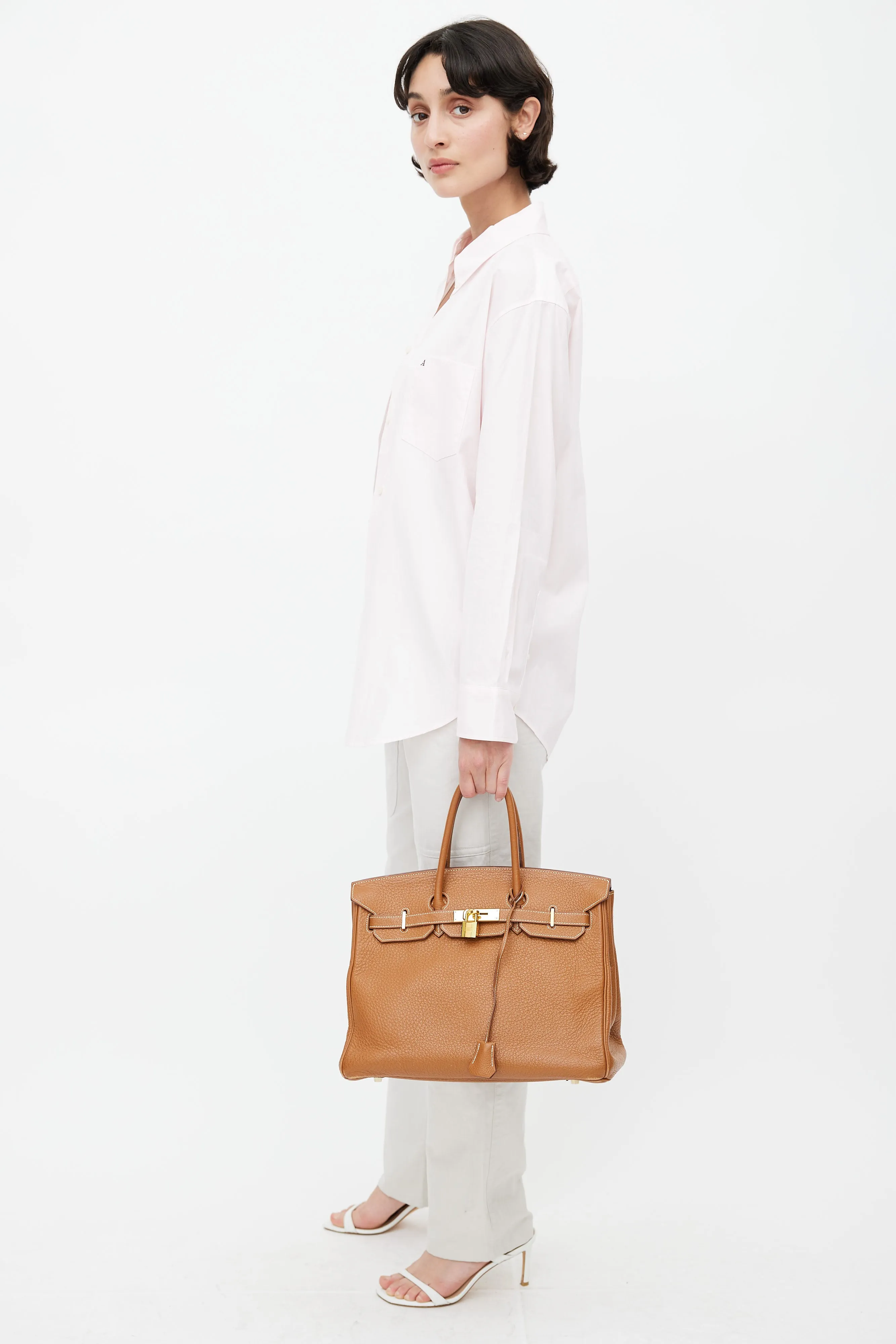 2008 Gold Clemence Birkin 35 Bag