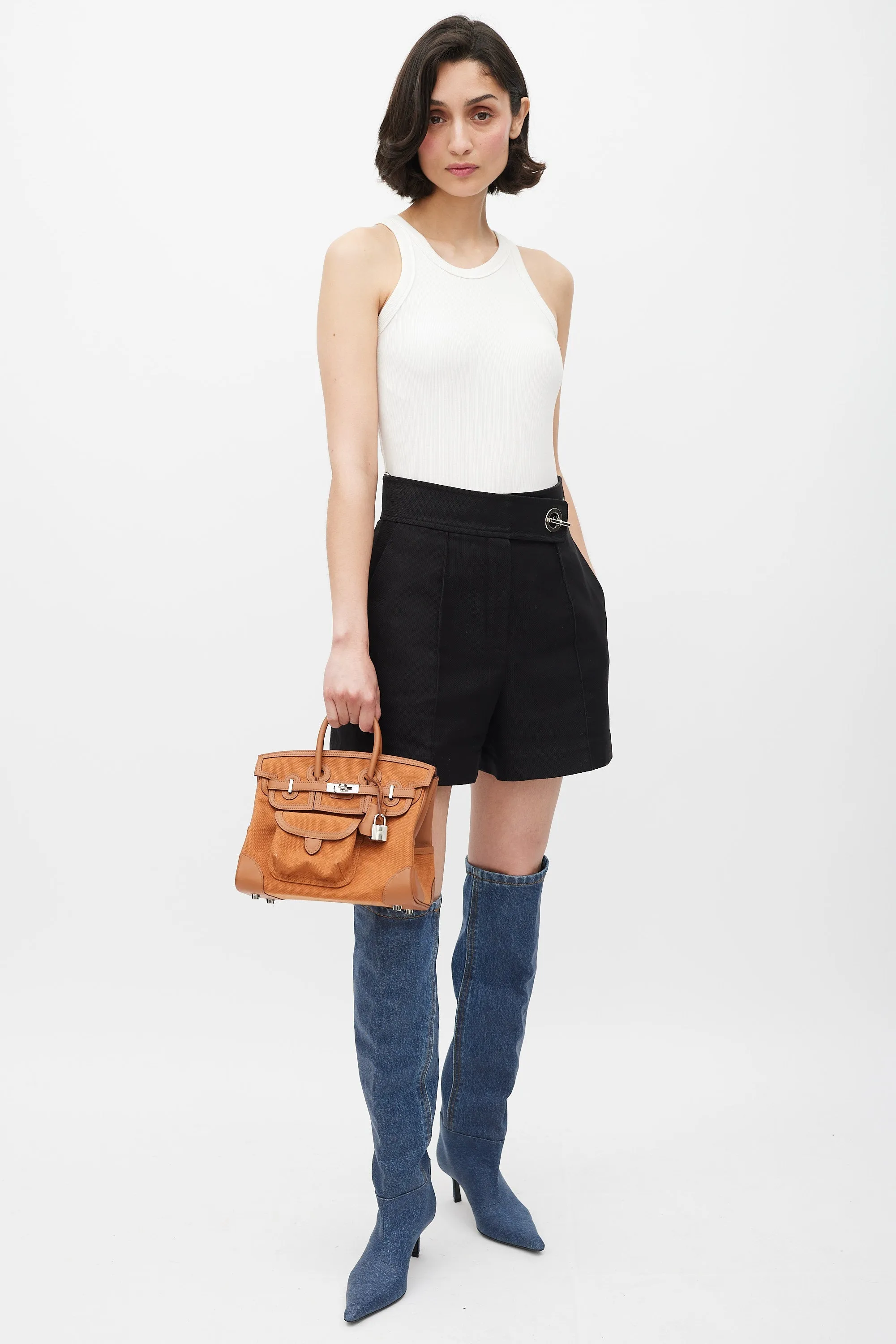 2022 Gold Toile Goeland & Swift Leather Birkin Cargo 25 Bag