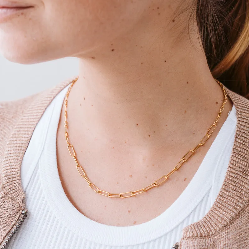 Alpha Chain Necklace, Silver
