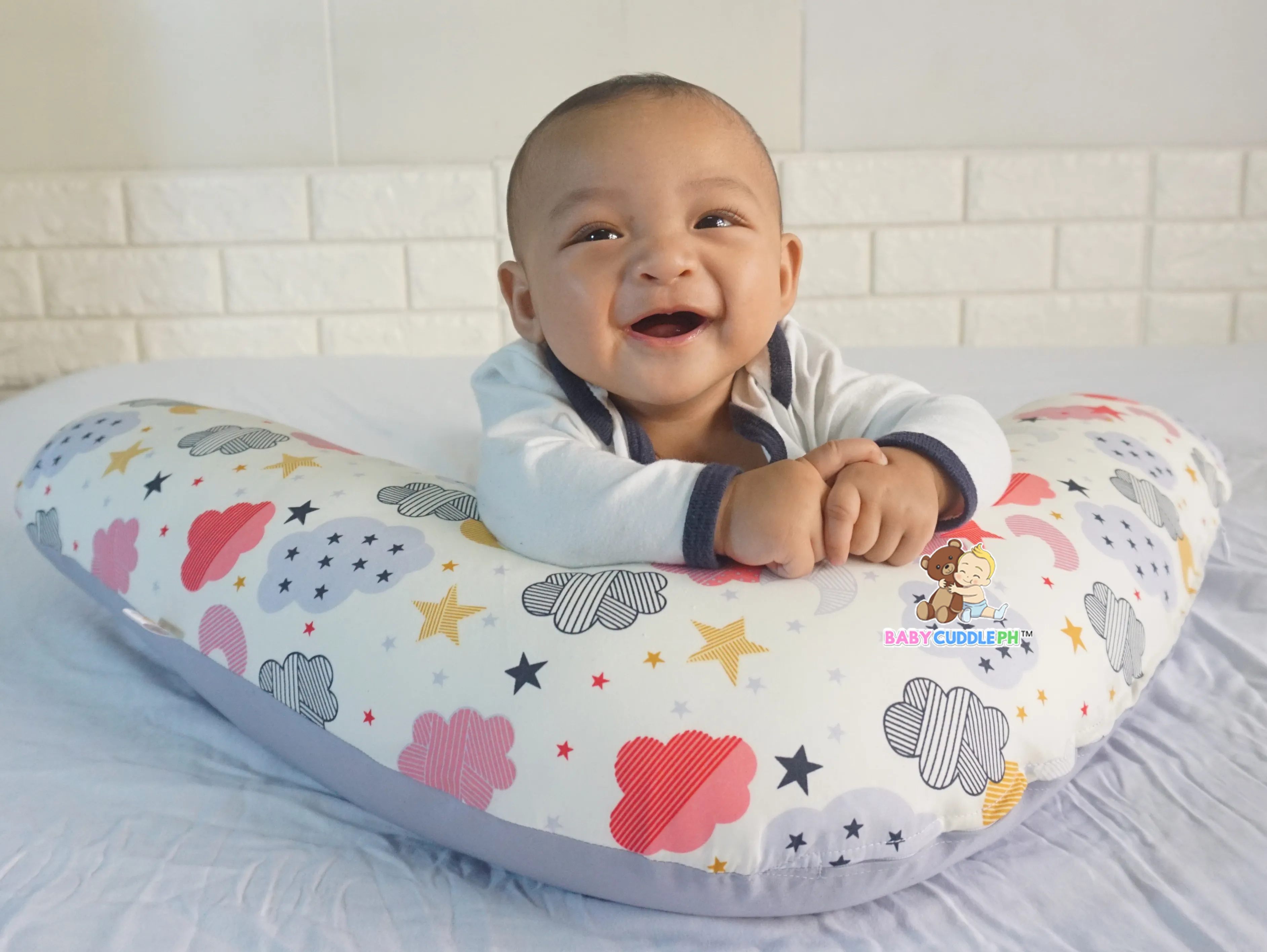 Babycuddle Nursing Pillow (Multi-use) - Baby Sheep in Light Gray