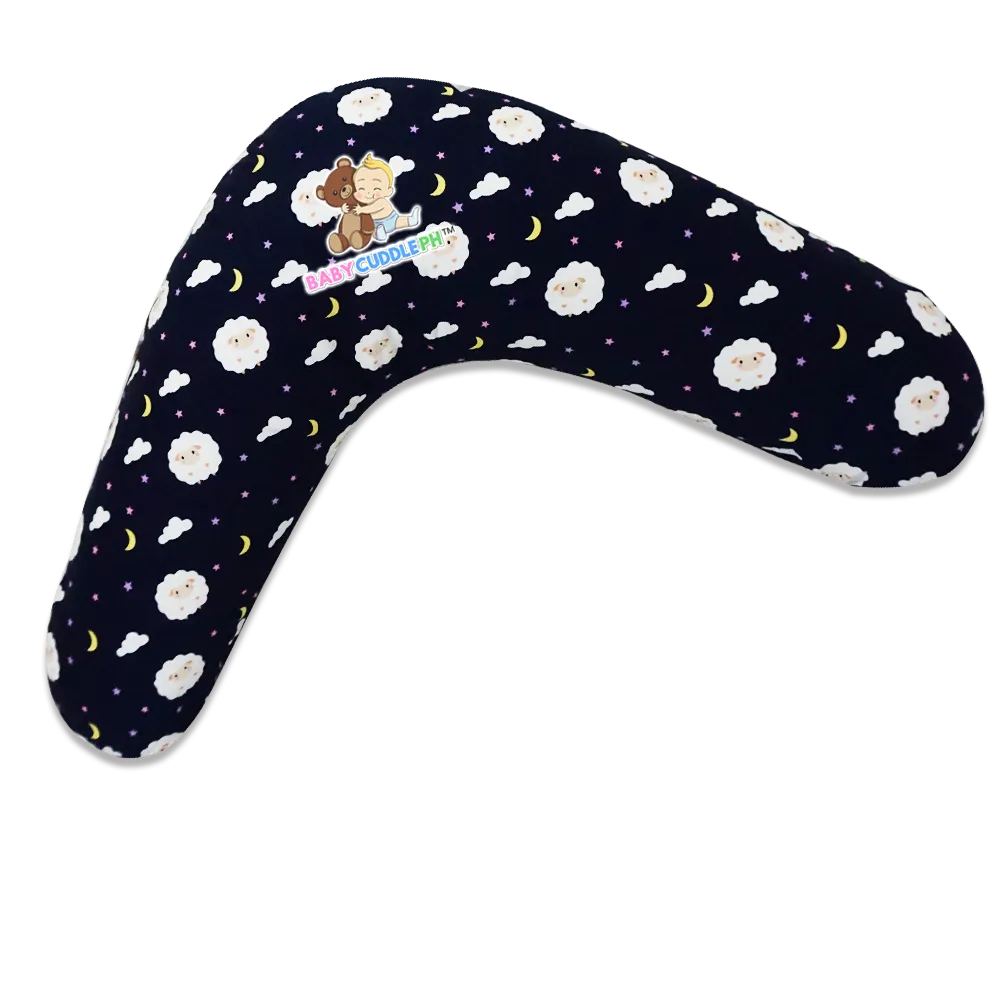 Babycuddle Nursing Pillow (Multi-use) - Baby Sheep in Navy Blue