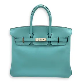 Birkin 25 Blue Atoll in Swift, Palladium hardware