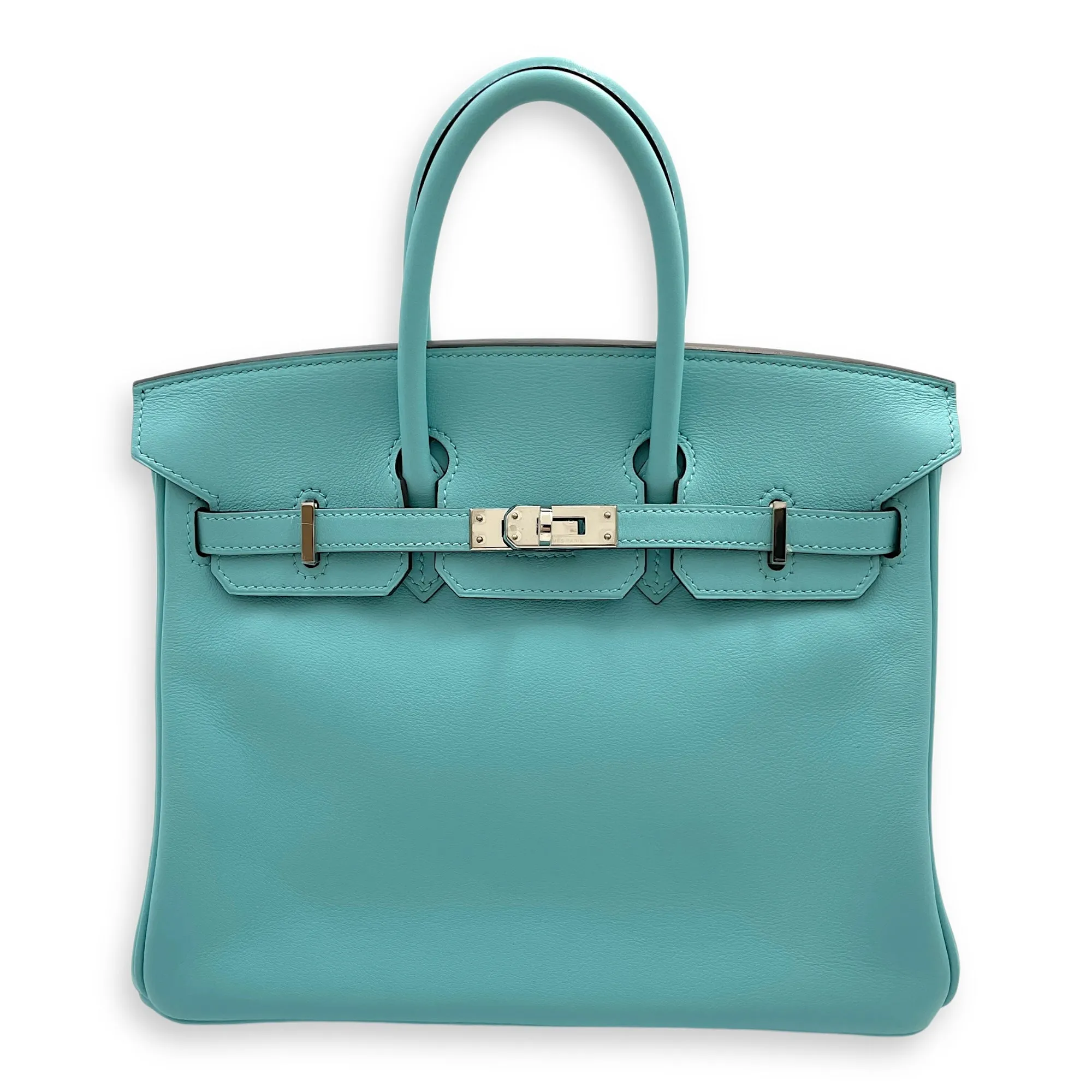 Birkin 25 Blue Atoll in Swift, Palladium hardware