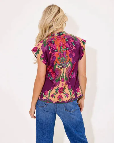 Birkin Top | Peacock Bloom