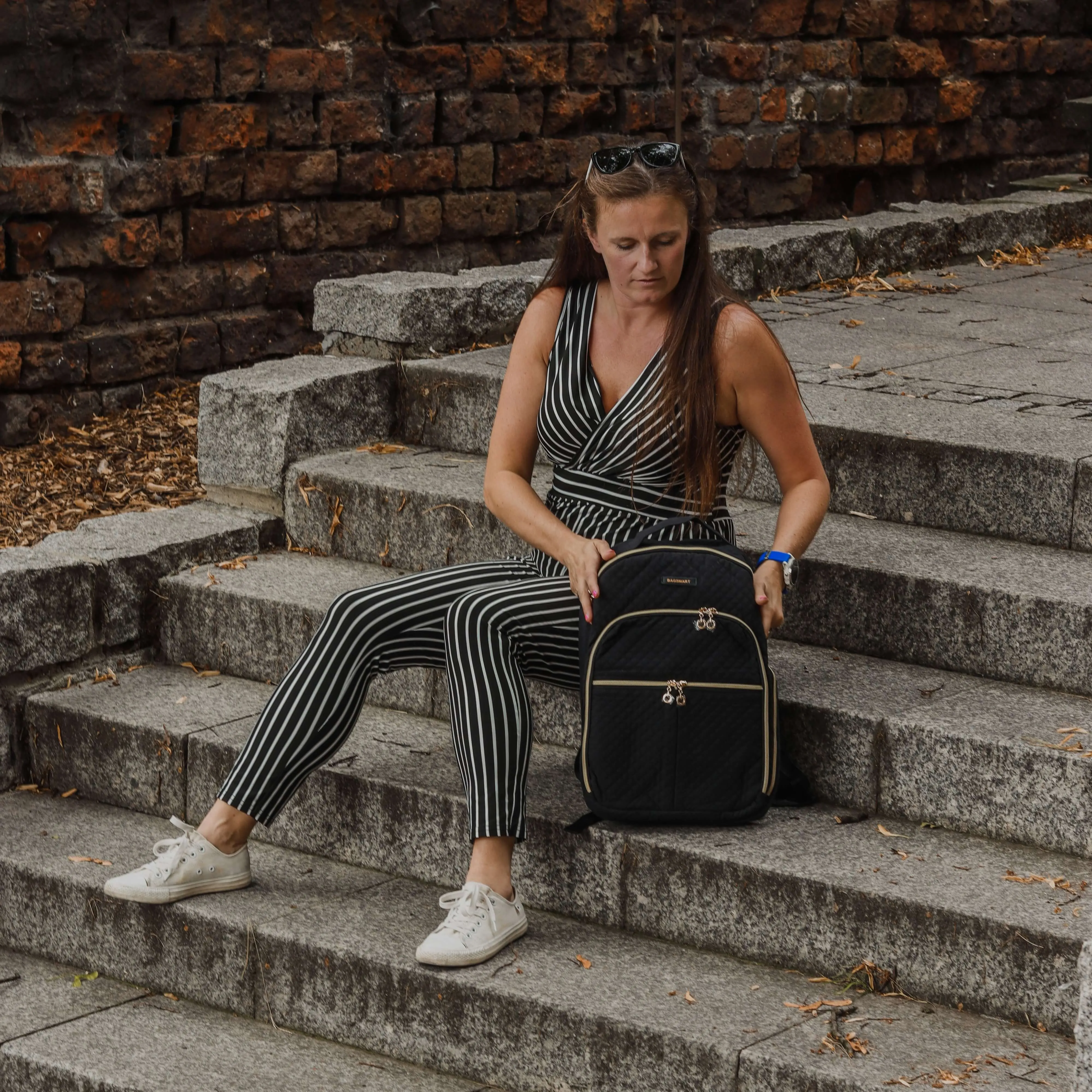 Bonchemin Black Laptop Backpacks for Women