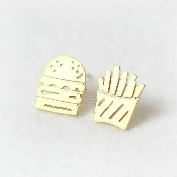 Burger and French Fries Earrings