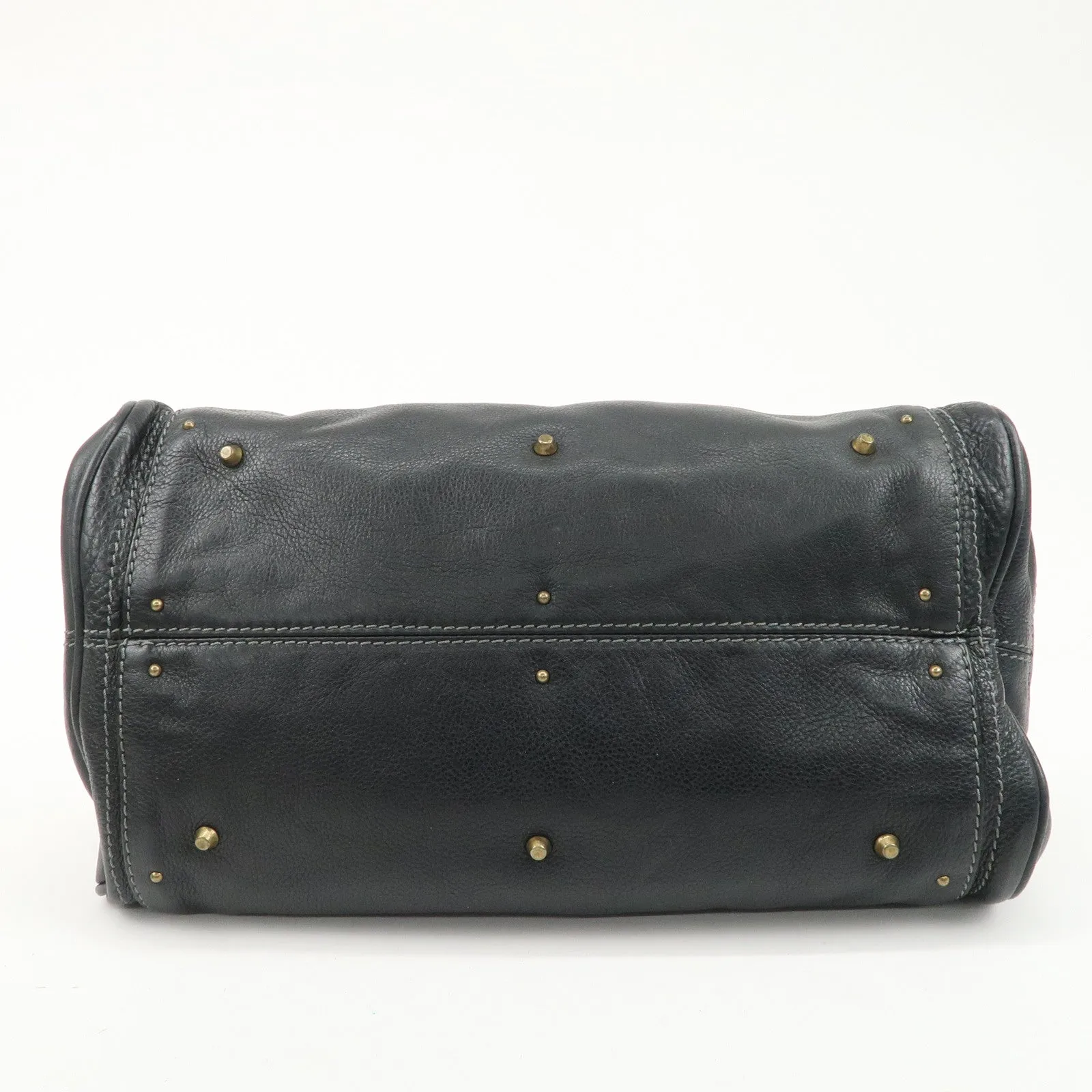 Chloe Paddington Leather Hand Bag Black Gold Hardware Used