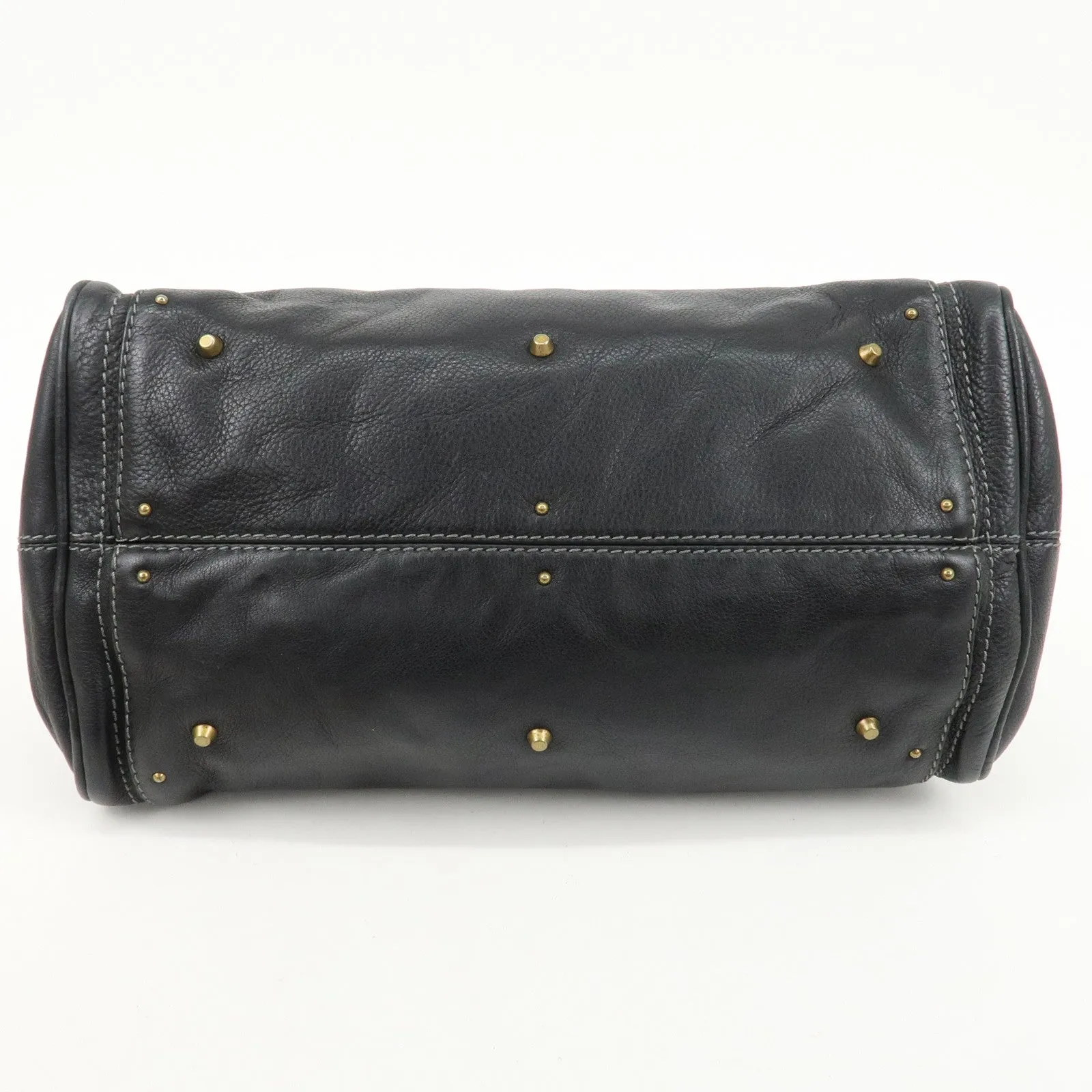 Chloe Paddington Leather Hand Bag Shoulder Bag Black Used