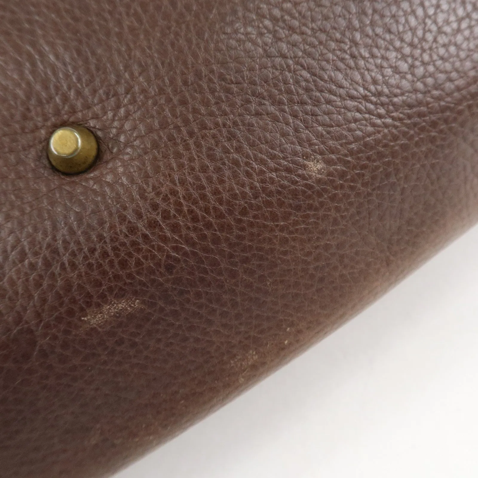 Chloe Paddington Leather Hand Bag Shoulder Bag Medium Brown Used