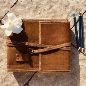 Cottagecore Watercolor Leather Journal