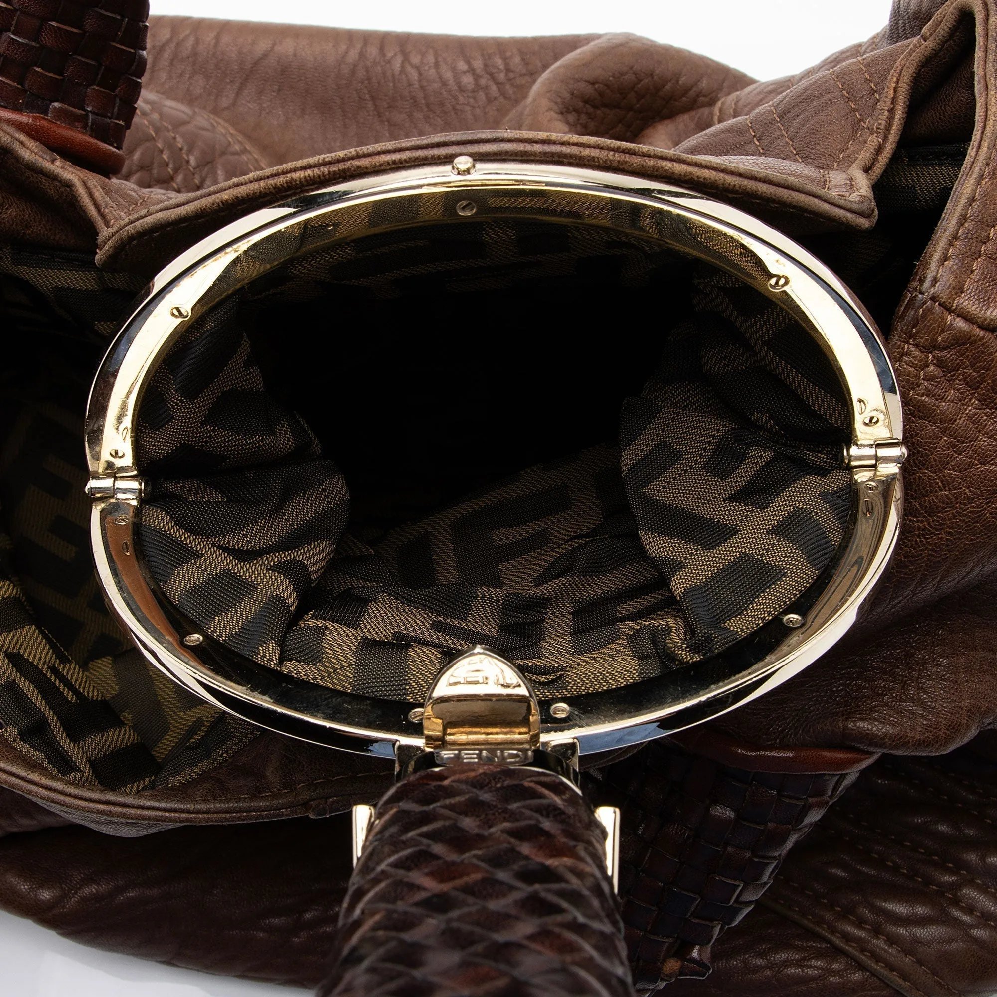 Fendi Leather Spy Satchel (SHF-VaTgXY)