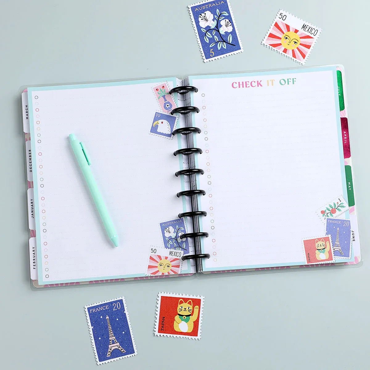 Happy Planner Bright Travels CLASSIC Fill Paper Tània Garcia - Checklist Lined