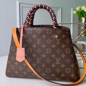 Monogram Canvas Montaigne Mm Braided Top Handle Bag M44672 2019 Collection