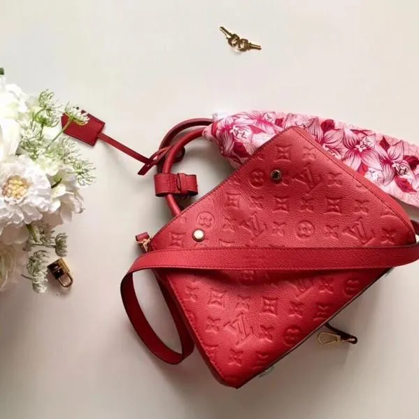 Monogram Empreinte Leather Montaigne Bb Bag Cerise