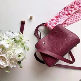 Monogram Empreinte Leather Montaigne Bb Bag Raisin