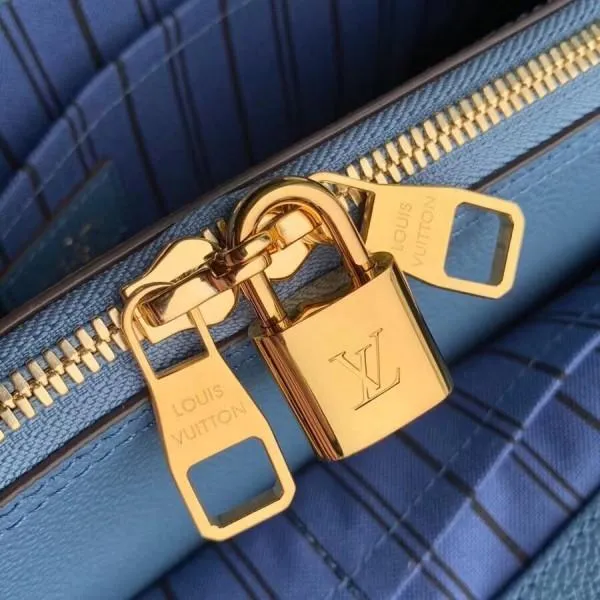 Monogram Empreinte Leather Montaigne Mm Bag Bleu Jean