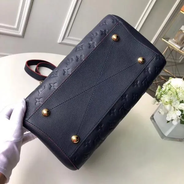 Monogram Empreinte Leather Montaigne Mm Bag M42746 Marine Rouge
