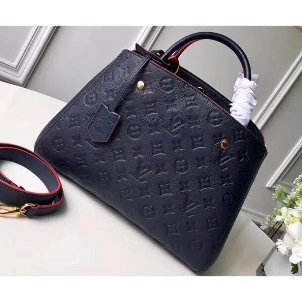 Monogram Empreinte Leather Montaigne Mm Bag M42746 Marine Rouge