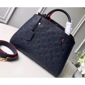Monogram Empreinte Leather Montaigne Mm Bag M42746 Marine Rouge