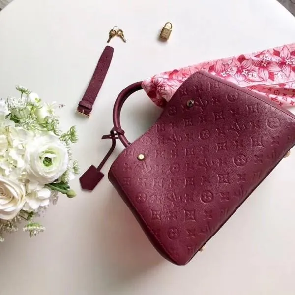 Monogram Empreinte Leather Montaigne Mm Bag M43258 Raisin