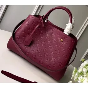 Monogram Empreinte Leather Montaigne Mm Bag M43258 Raisin