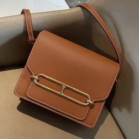 SEALBEER Small square bag women's messenger bag high-end goat pattern cowhide pig nose bag genuine leather women's bag shoulder bag versatile