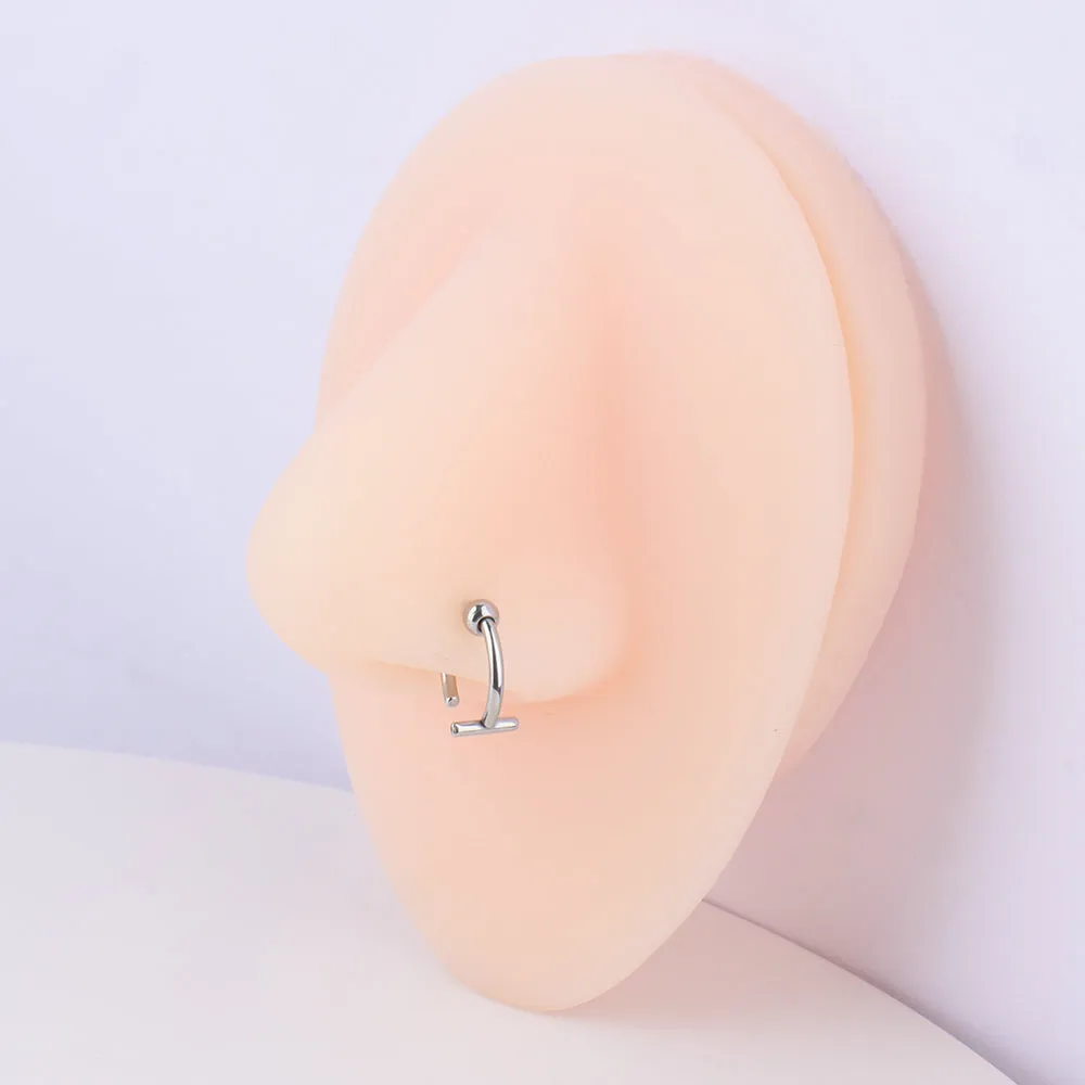 T Shape Nose Hoop