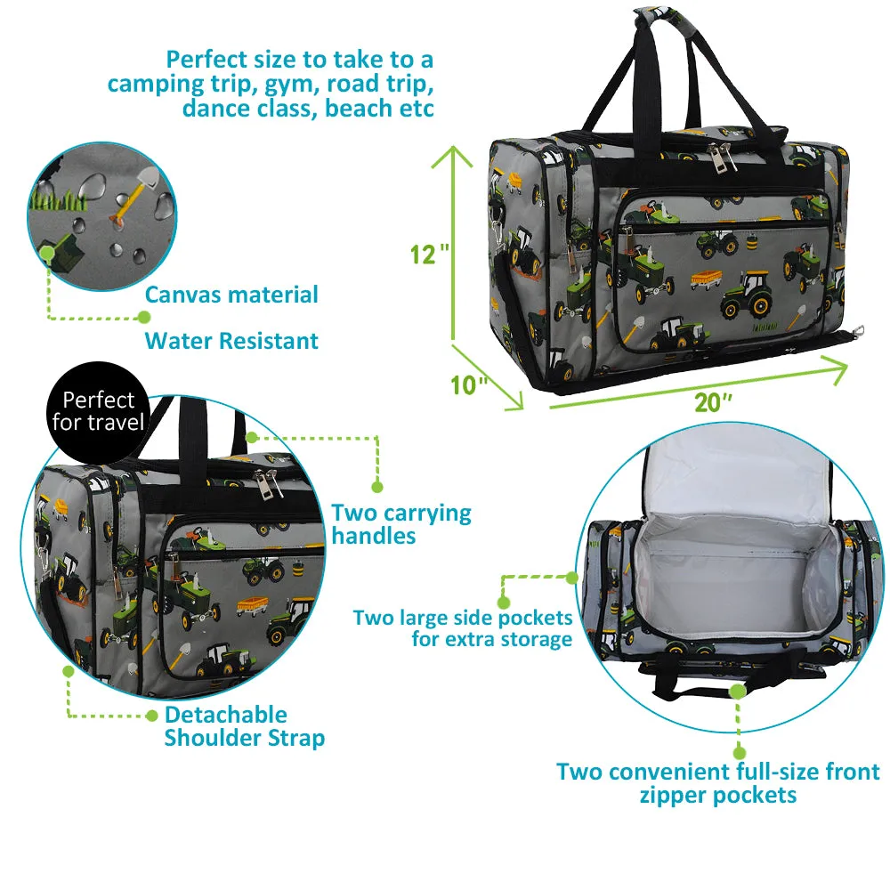 Tractor Trucks Canvas 20 Duffle Bag